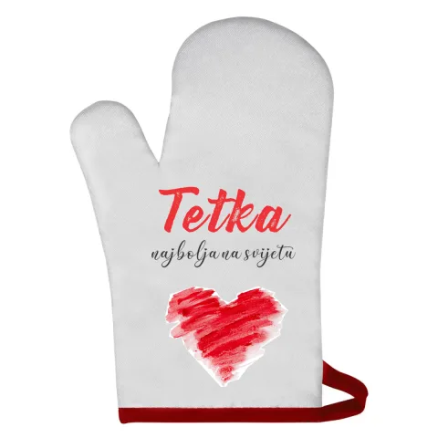 Tetka najbolja na svijetu 3 - Rukavica za rernu – izdelek sa printom