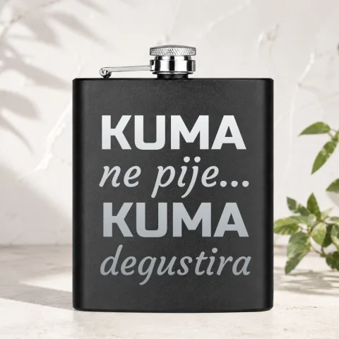 Kuma ne pije, kuma degustira - Pljoska – izdelek sa printom