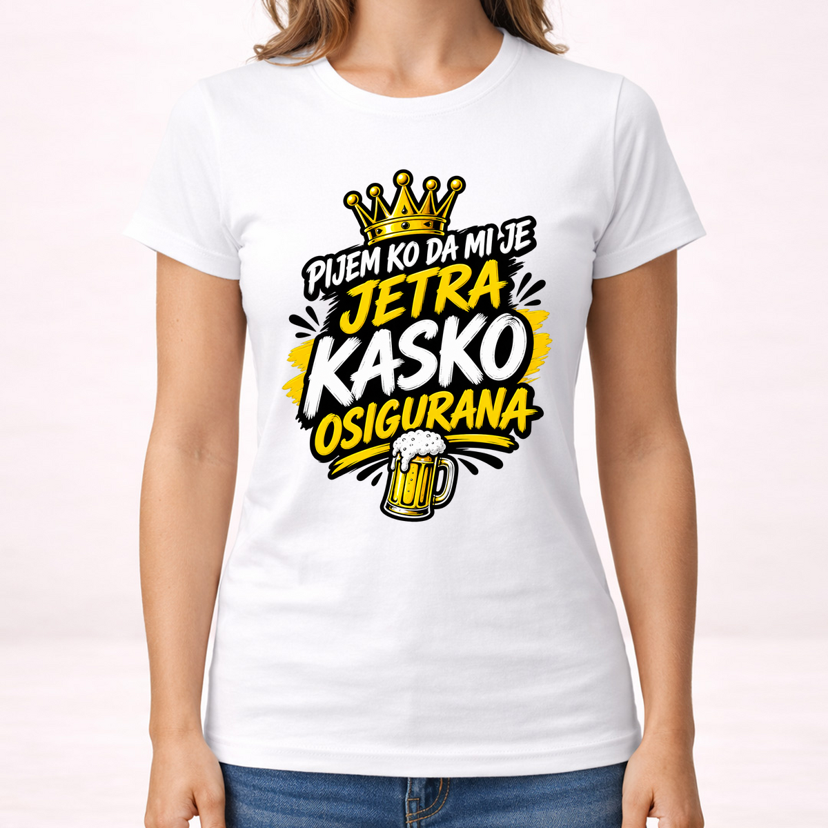 Pijem ko da mi je jetra kasko osigurana 2 - Majica - Ženska – prikaz izdelka